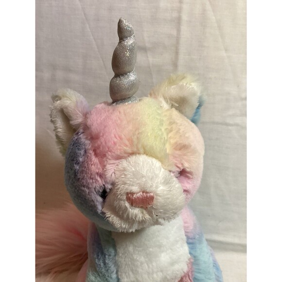 GUND Caticorn Shimmer Unicorn Cat 12" Plush Rainbow Tie Dye Stuffed Animal Toy - Picture 2 of 11
